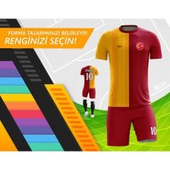 Kişiye Özel Futbol Forması - Sarı & Kırmızı
