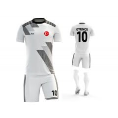 Kişiye Özel Futbol Forması - Siyah & Beyaz