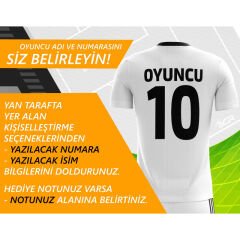 Kişiye Özel Futbol Forması - Siyah & Beyaz