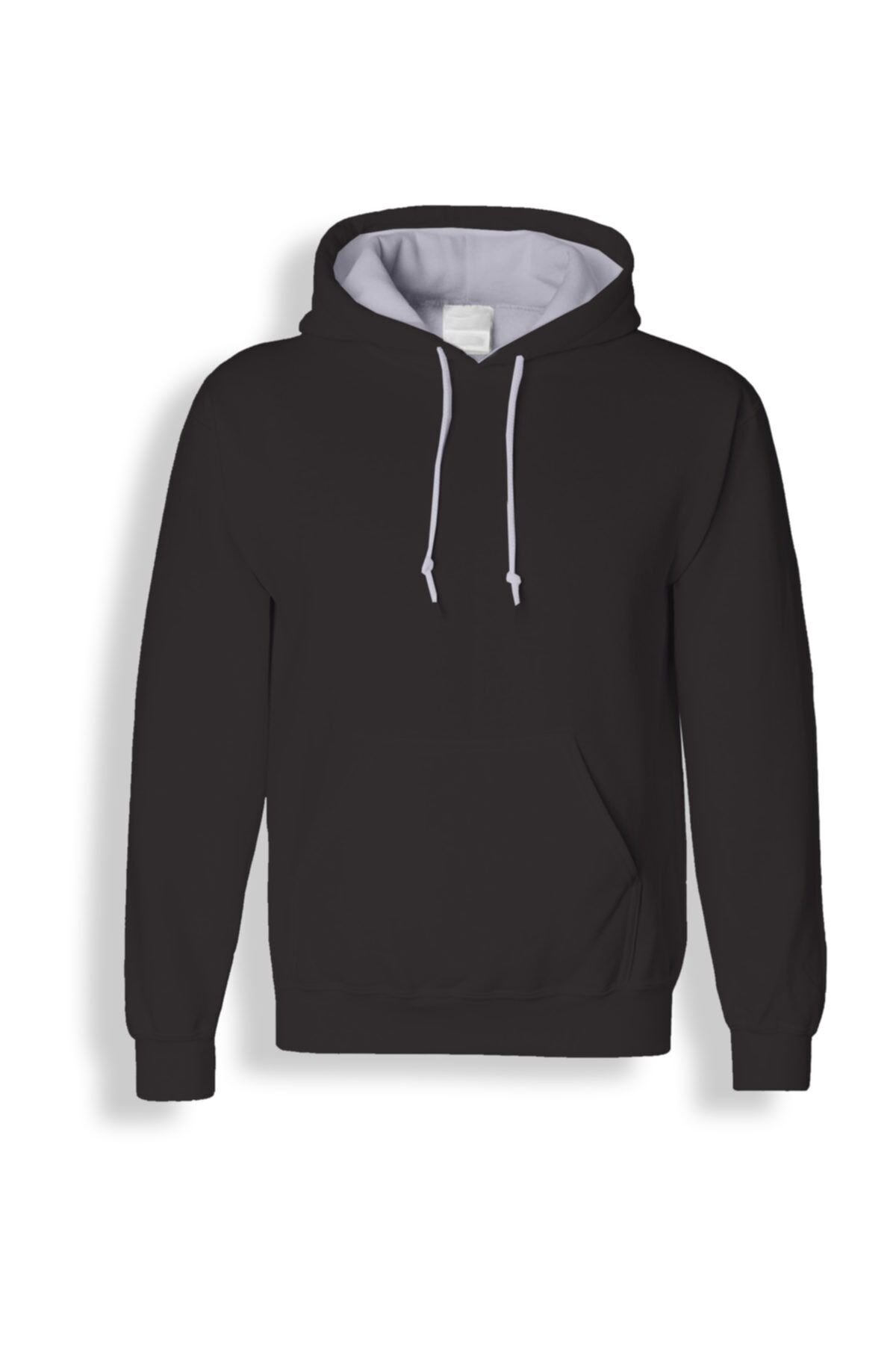 Füme Kapüşonlu Sweatshirt - Unisex Kalıp - Cepli Hoodie