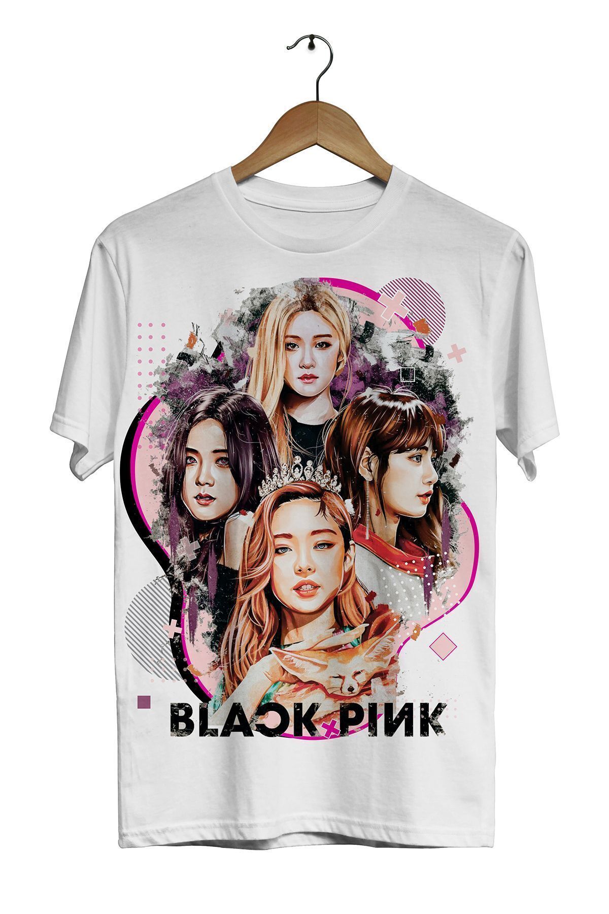 Blackpink Grup -dream- Dijital Baskılı Beyaz Unisex T-shirt