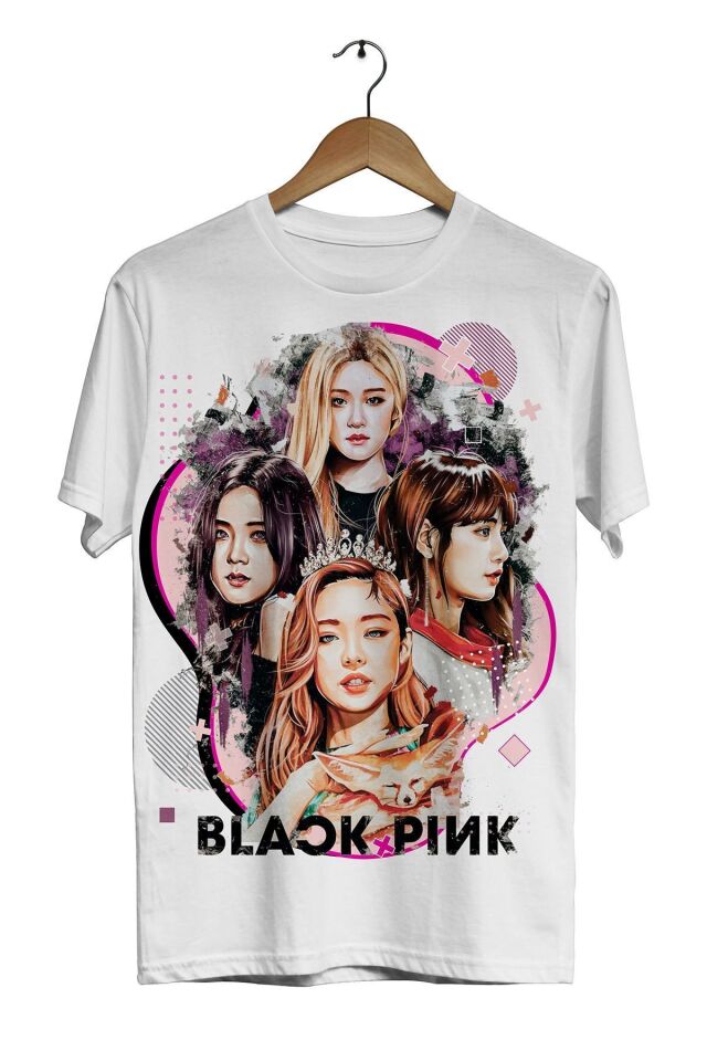 Blackpink Grup -dream- Dijital Baskılı Beyaz Unisex T-shirt