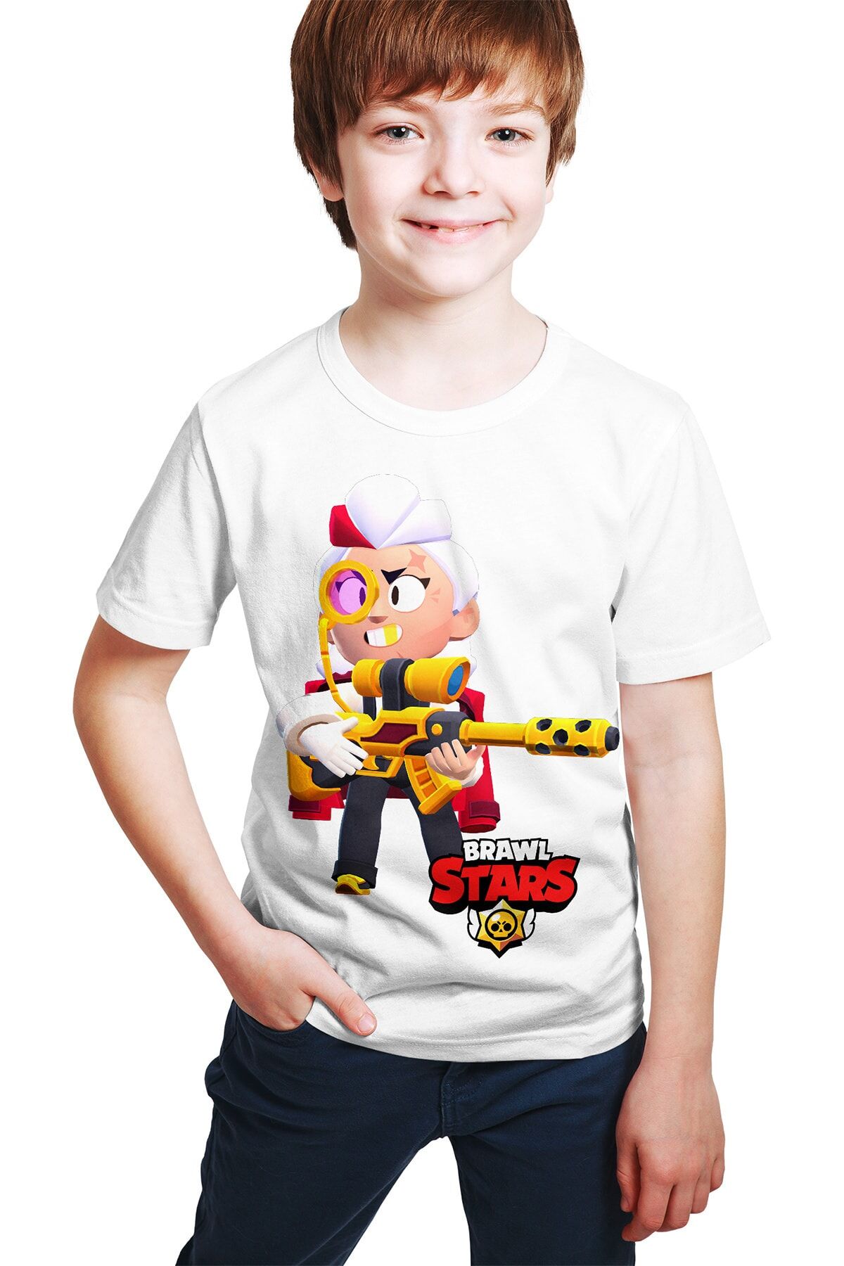 Brawl Stars - Altın El Belle - Dijital Baskılı Beyaz Unisex T-Shirt