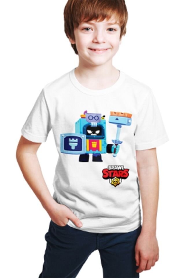Brawl Stars - Ash Karakteri Baskılı Beyaz Unisex T-shirt
