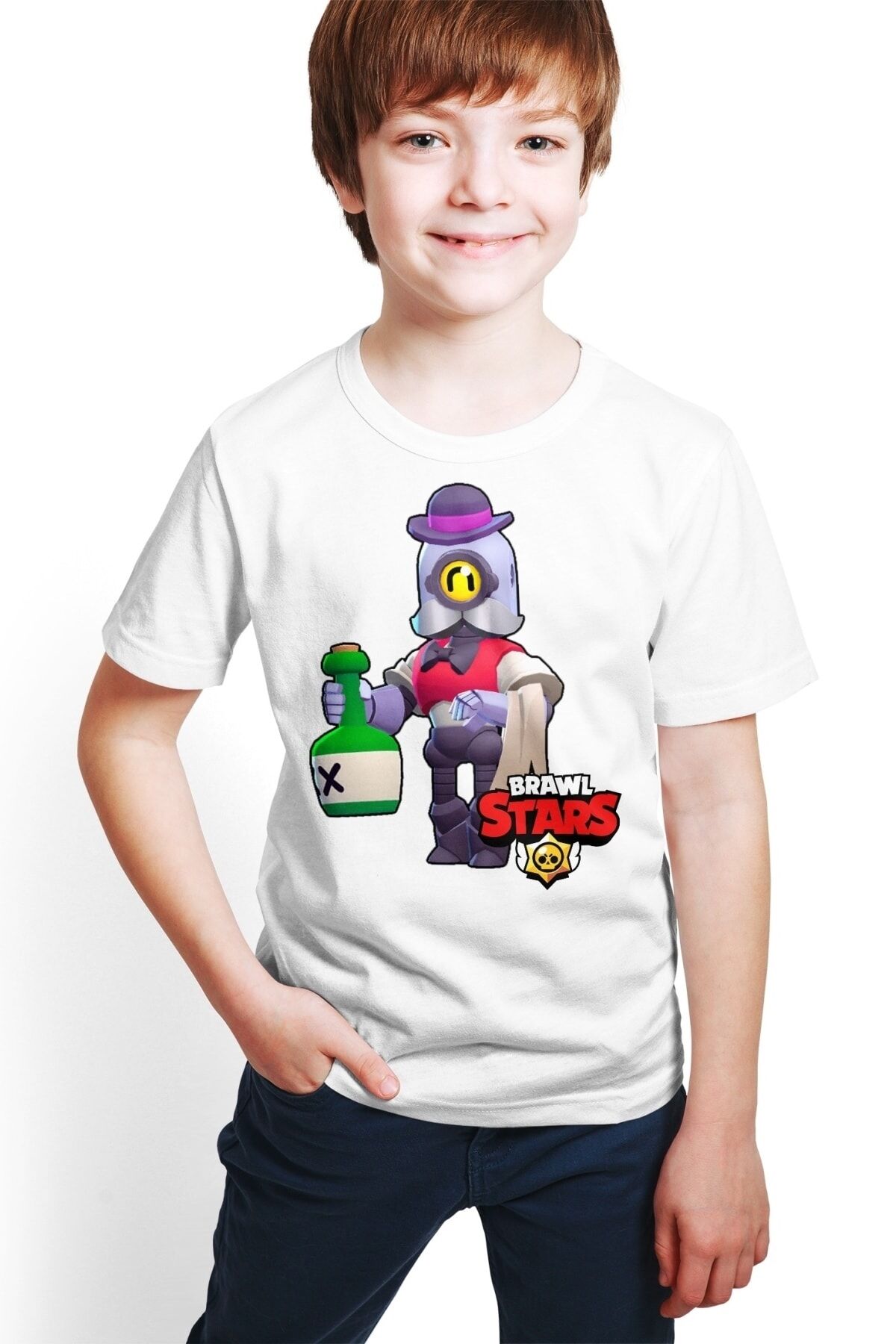 Brawl Stars - Barley - Dijital Baskılı Beyaz Unisex T-shirt E-03