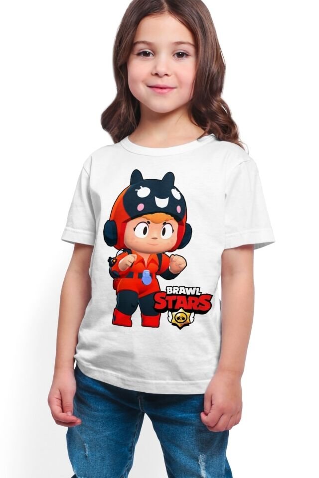 Brawl Stars - Bea - Dijital Baskılı Beyaz  T-shirt K-03
