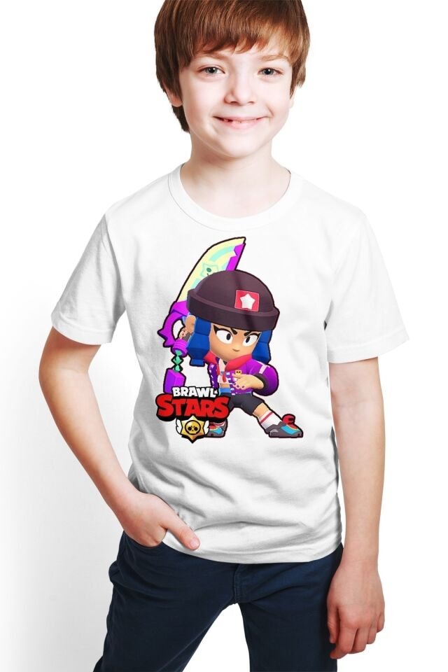 Brawl Stars - Bibi - Dijital Baskılı Beyaz  T-shirt E-04