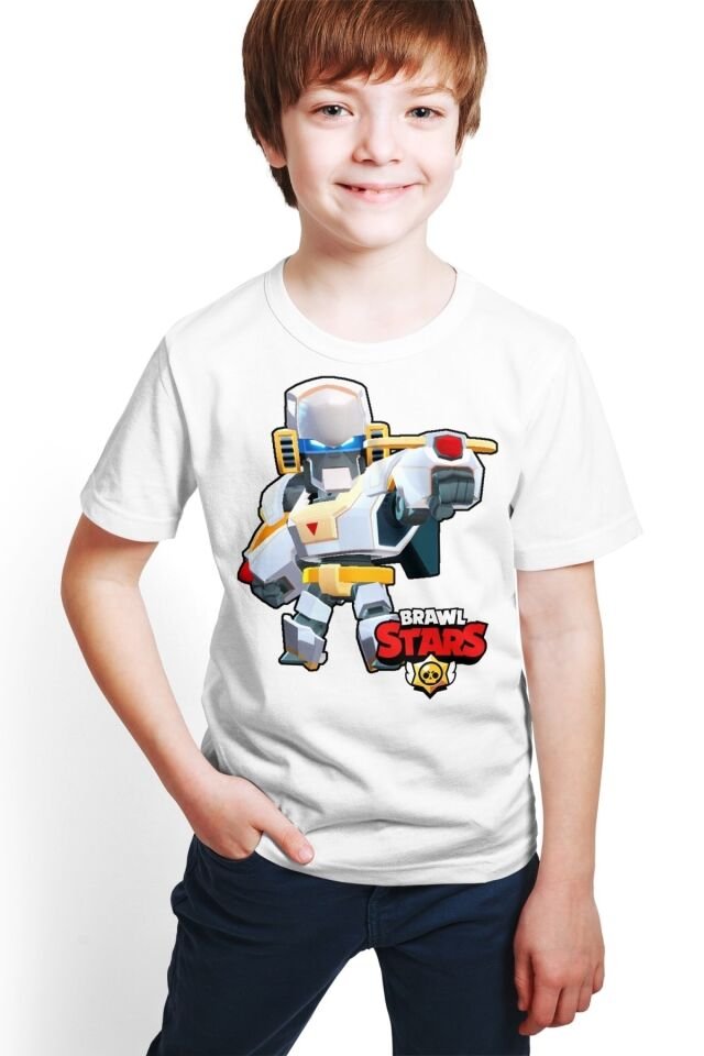 Brawl Stars - Bo - Erkek Çocuk Beyaz Dijital Baskılı T-shirt E-03