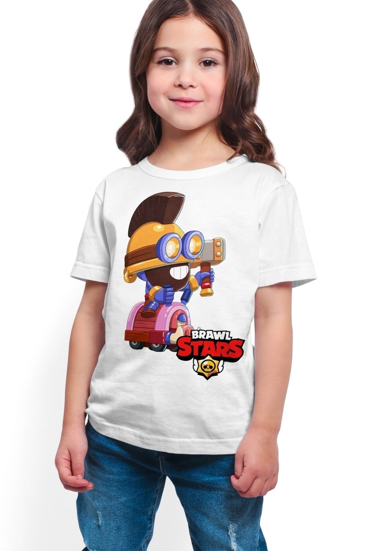 Brawl Stars - Carl - Dijital Baskılı Beyaz Unisex T-shirt K-02