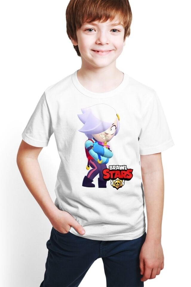 Brawl Stars - Colette - Dijital Baskılı Beyaz Unisex T-shirt E-01