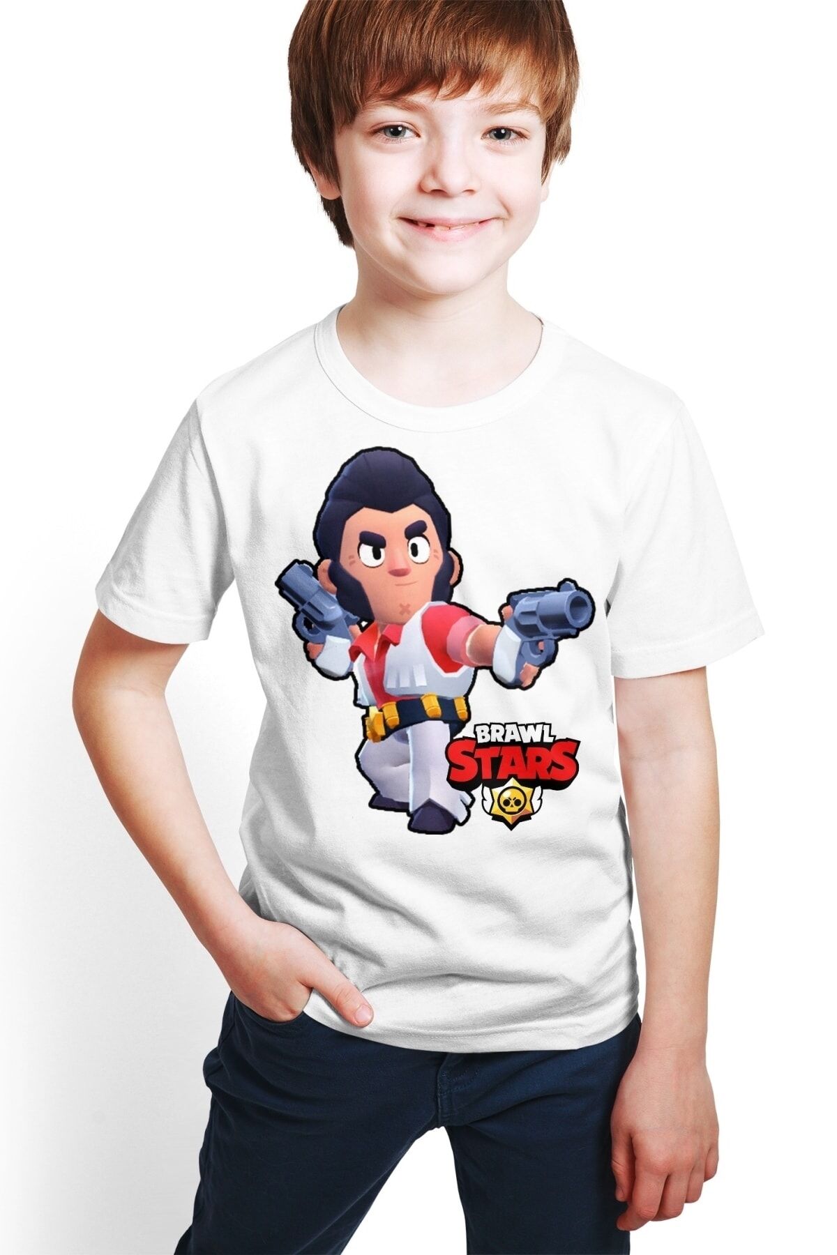 Brawl Stars - Colt - Dijital Baskılı Beyaz Unisex T-shirt E-06