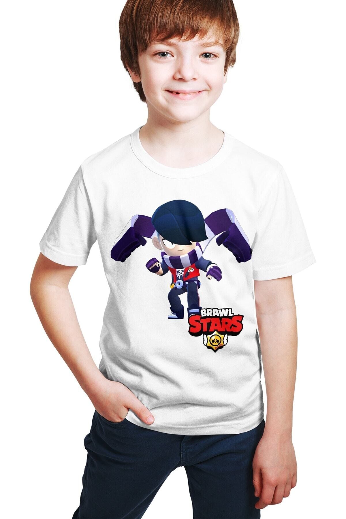 Brawl Stars - Edgar - Dijital Baskılı Beyaz Unisex T-shirt E-01
