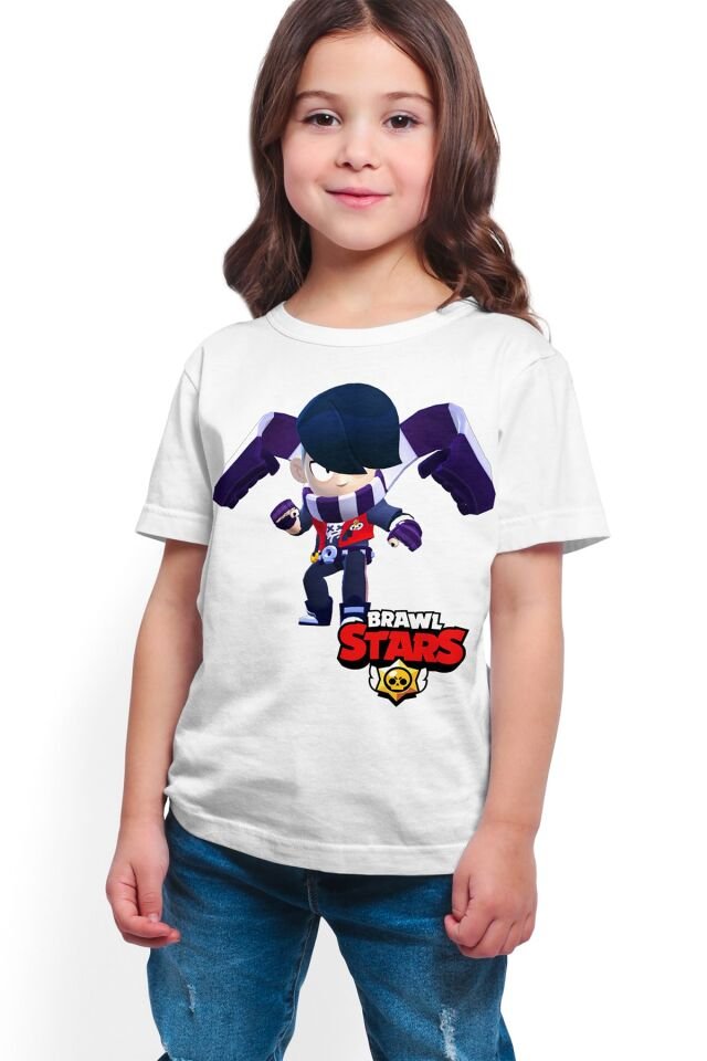 Brawl Stars - Edgar - Dijital Baskılı Beyaz Unisex T-shirt K-01