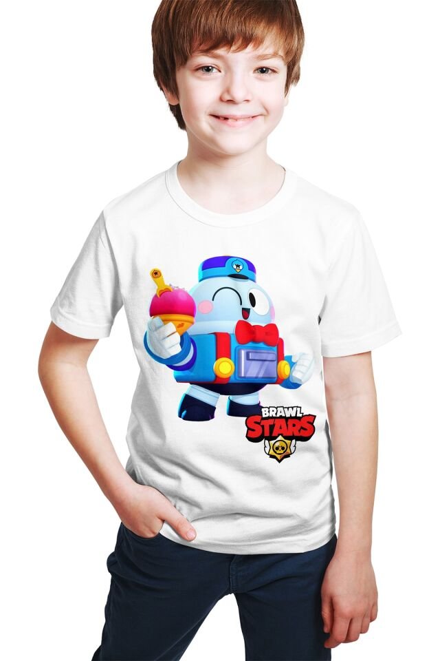 Brawl Stars - LOU - Dijital Baskılı Beyaz Unisex T-Shirt E-01