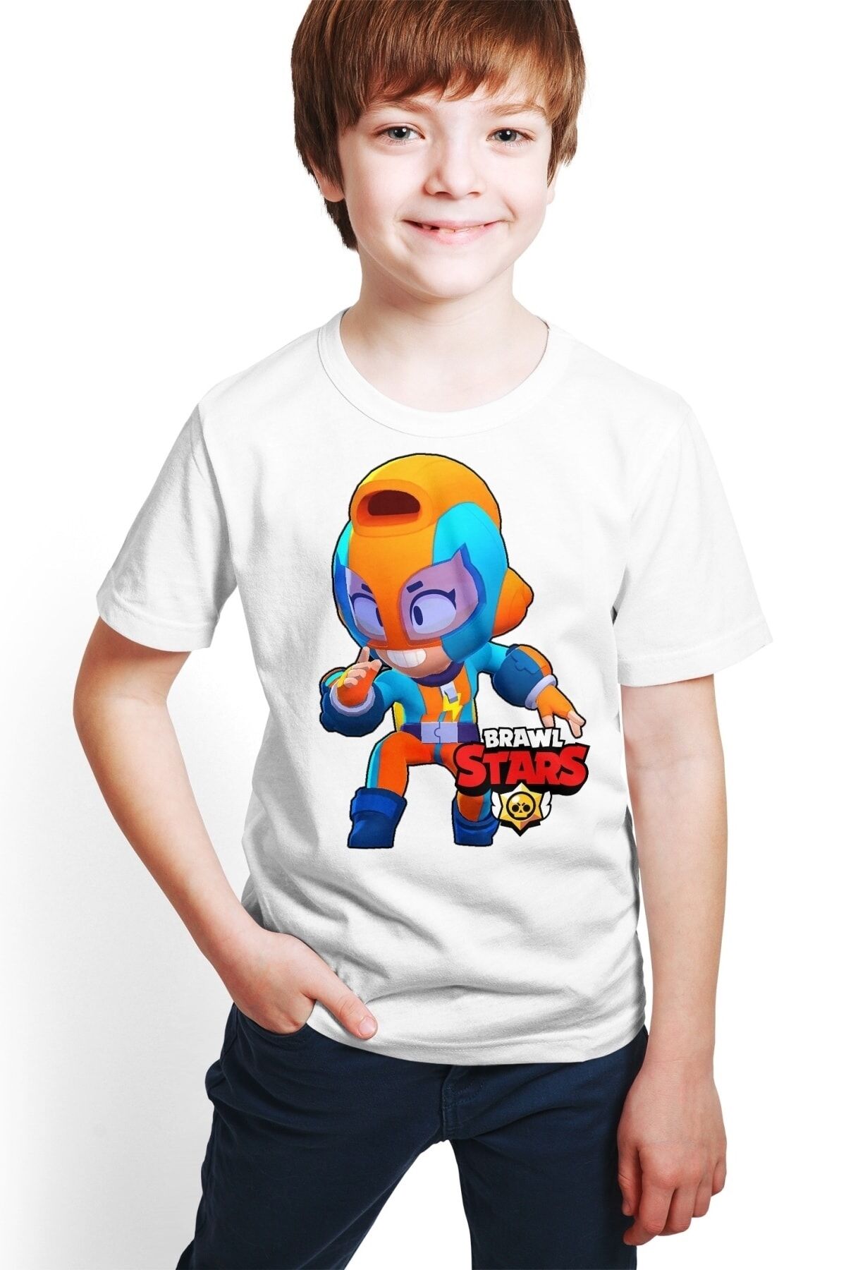 Brawl Stars - Max - Erkek Çocuk Beyaz Dijital Baskılı T-shirt E-02