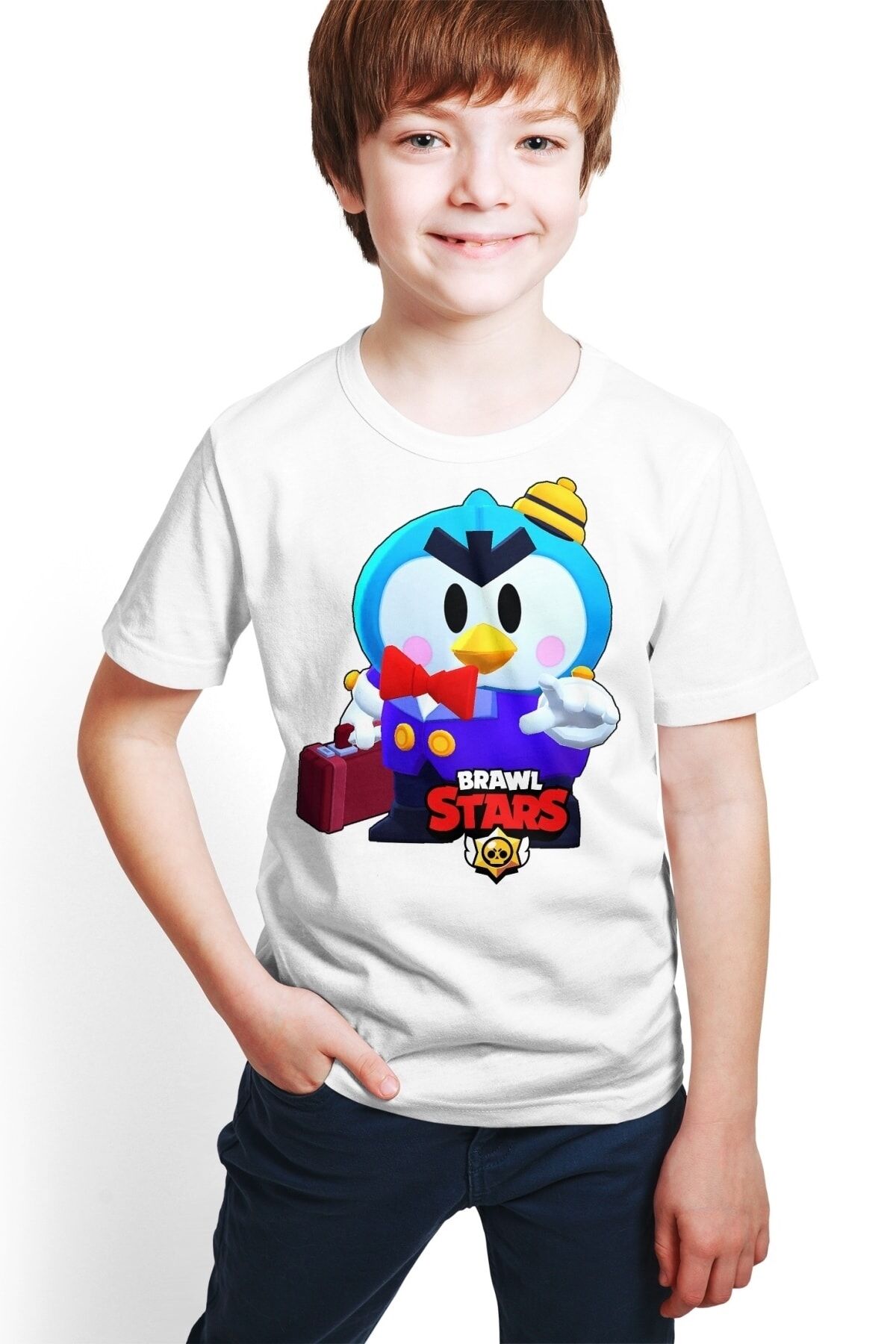 Brawl Stars - Mr.p - Dijital Baskılı Beyaz Unisex T-shirt E-01