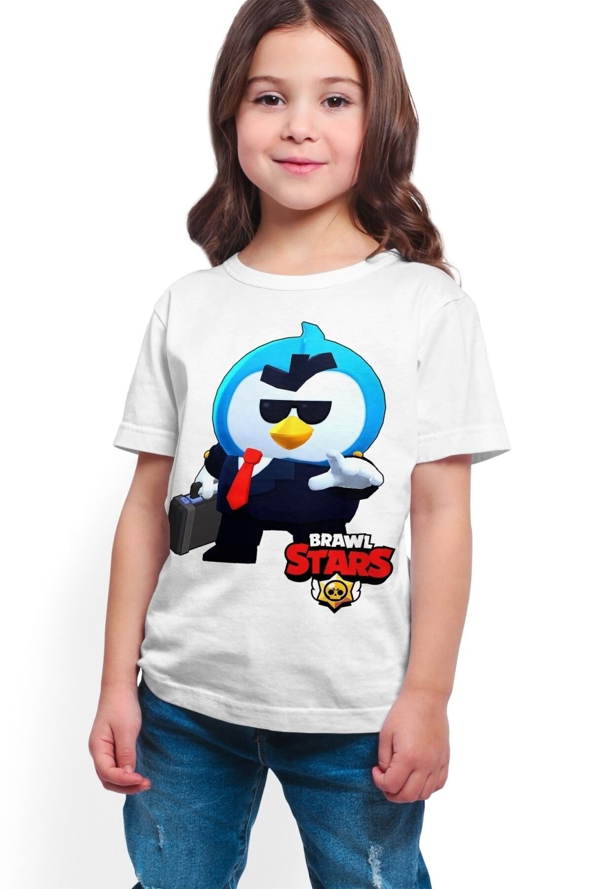 Brawl Stars  Mr.p  Dijital Baskılı Beyaz T-shirt K-02