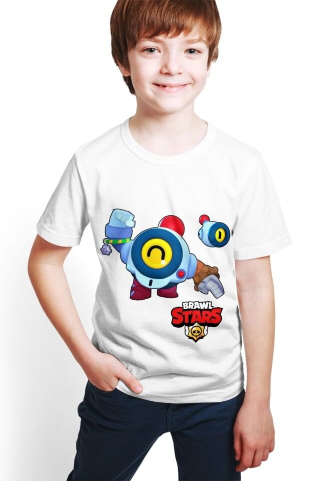 Brawl Stars - Nani - Dijital Baskılı Beyaz Unisex T-shirt E-01