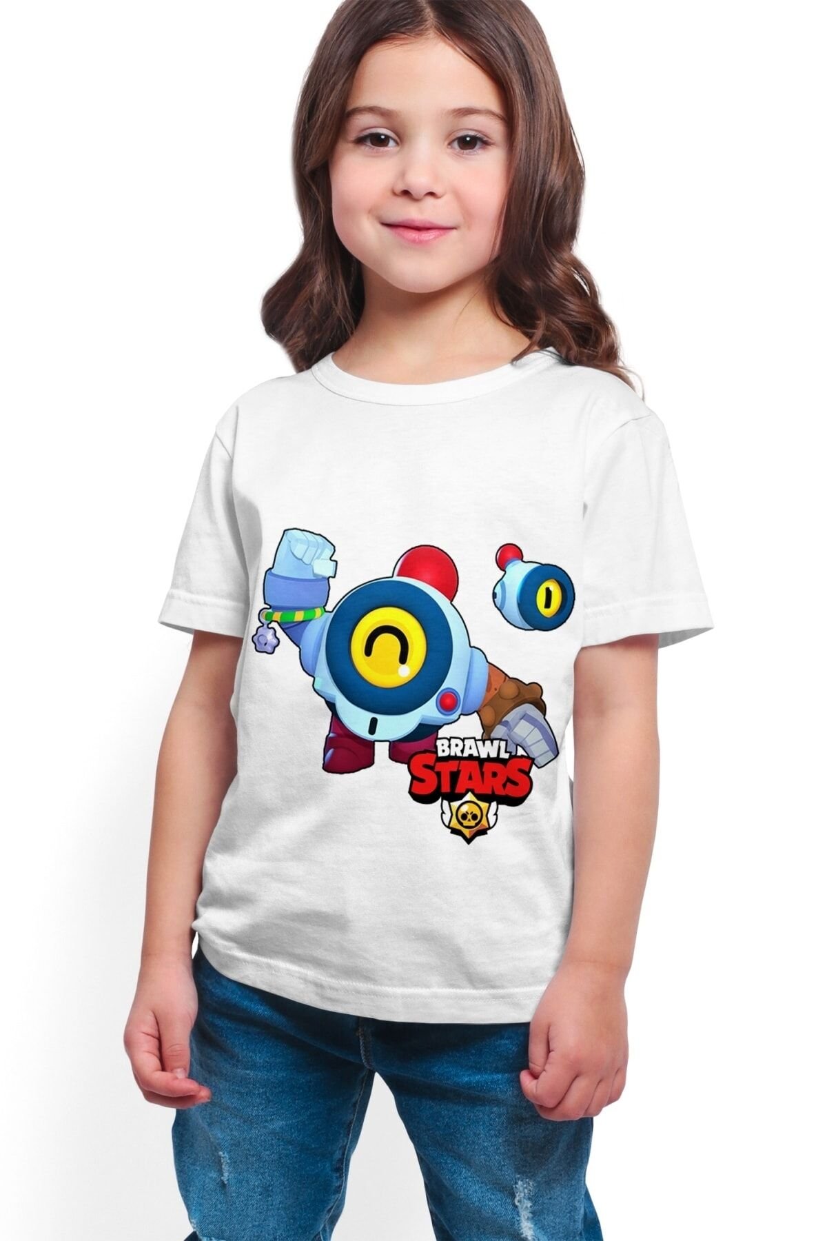 Brawl Stars - Nani - Dijital Baskılı Beyaz Unisex T-shirt K-01