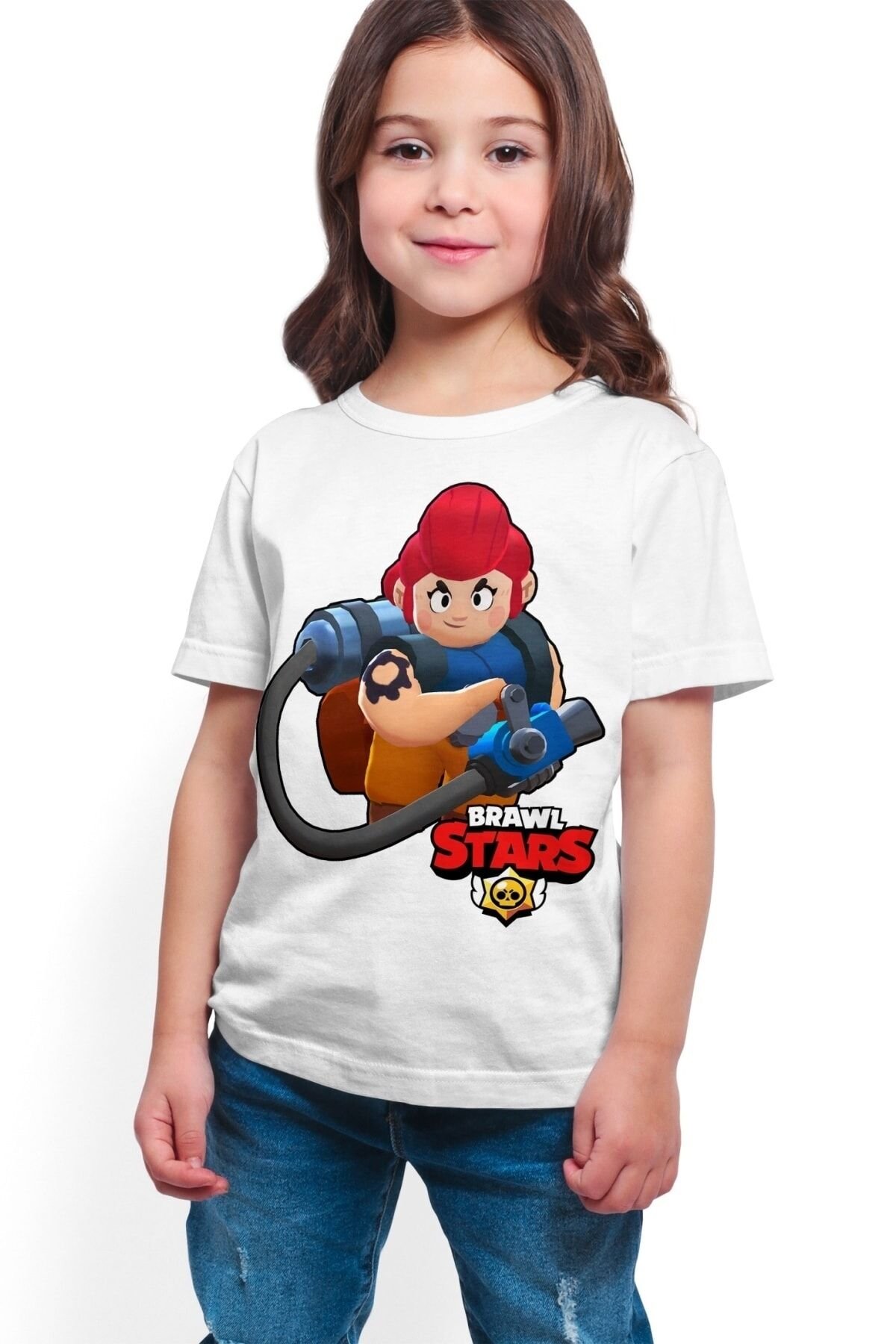 Brawl Stars - Pamy - Dijital Baskılı Beyaz Unisex T-shirt K-01