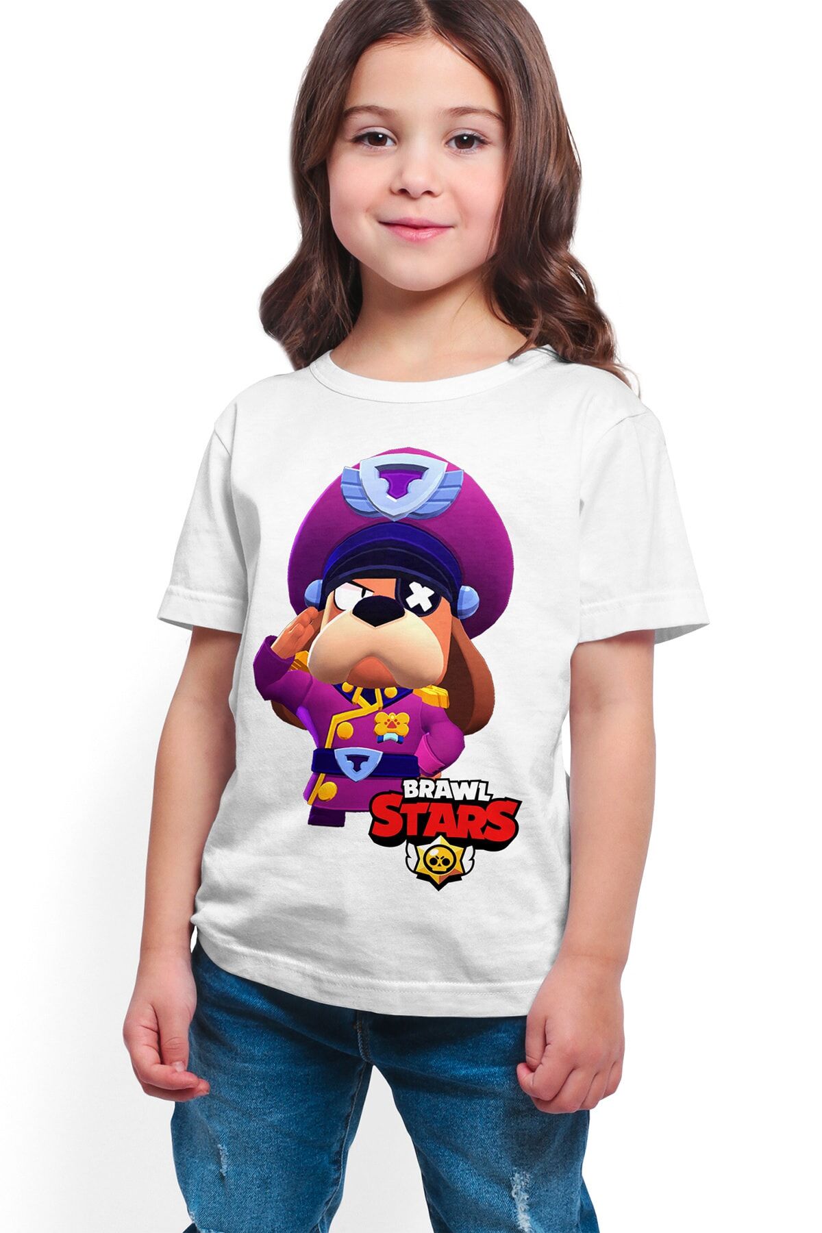 Brawl Stars - Colonel Ruffs - Dijital Baskılı Beyaz Unisex T-shirt K-01