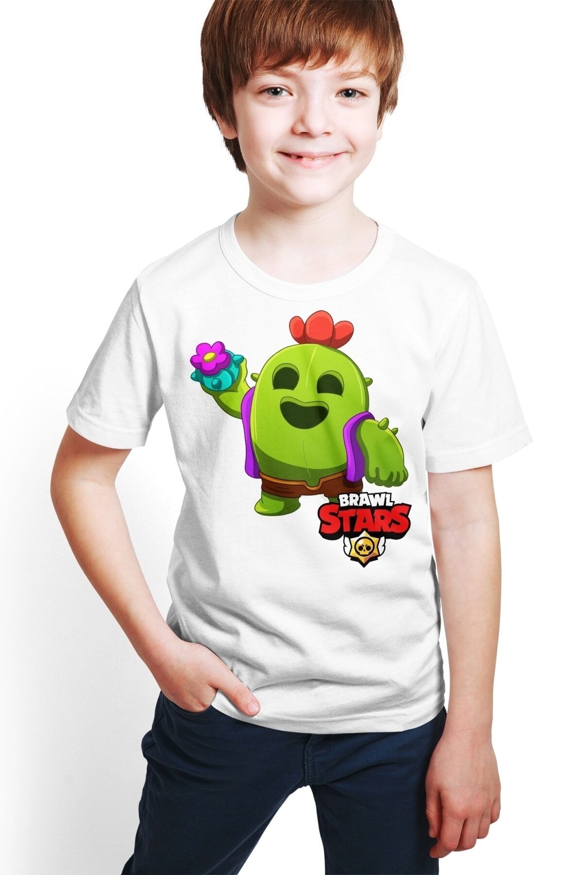 Brawl Stars - Spike - Dijital Baskılı Beyaz