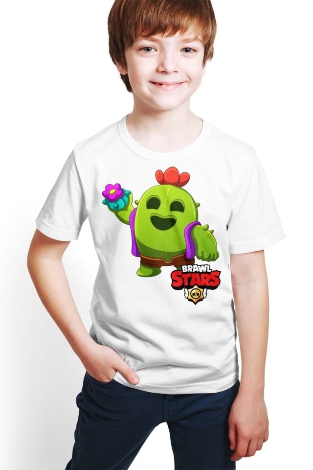 Brawl Stars - Spike - Dijital Baskılı Beyaz
