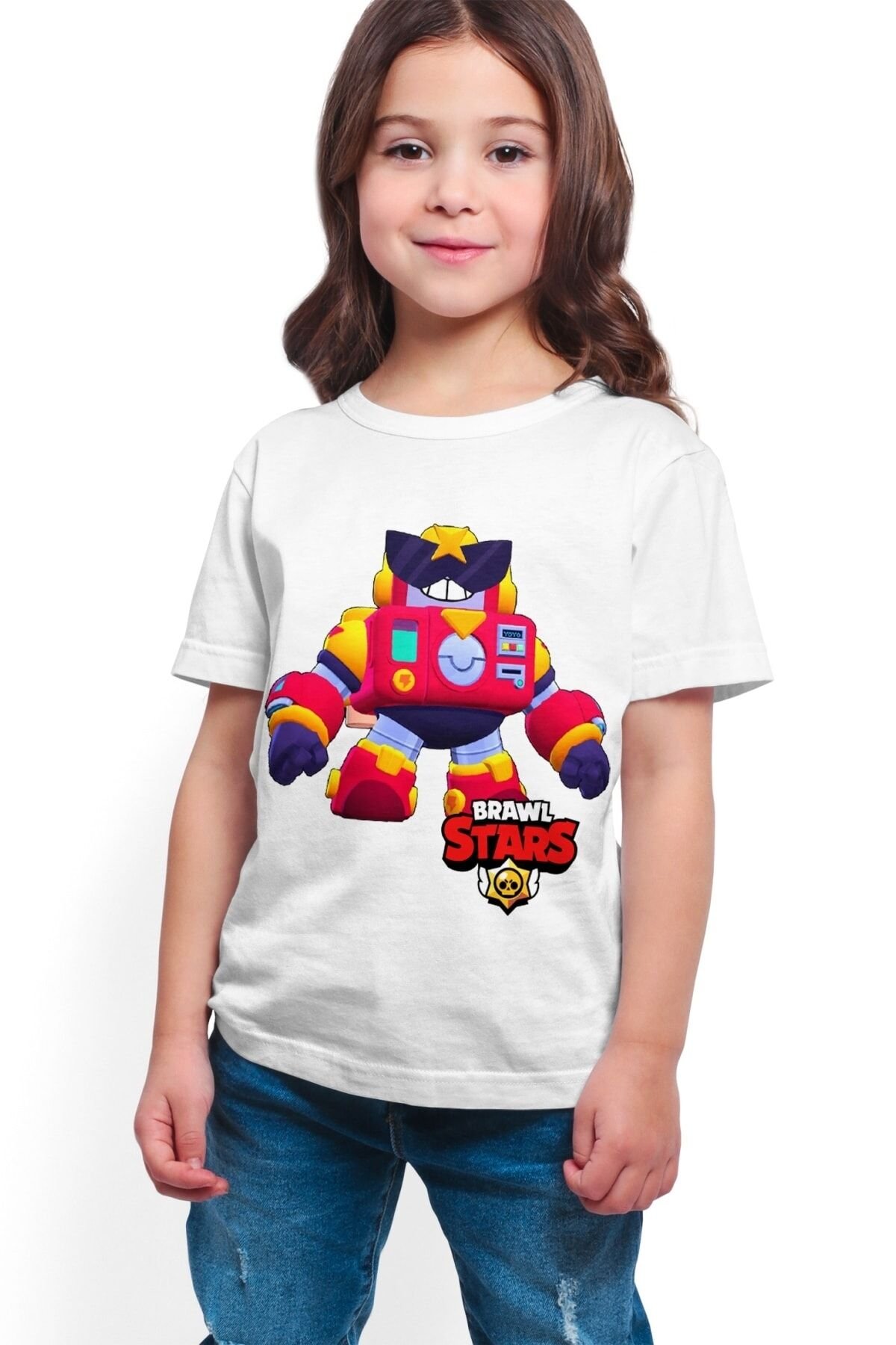 Brawl Stars - Surge - Dijital Baskılı Beyaz Unisex T-shirt K-01