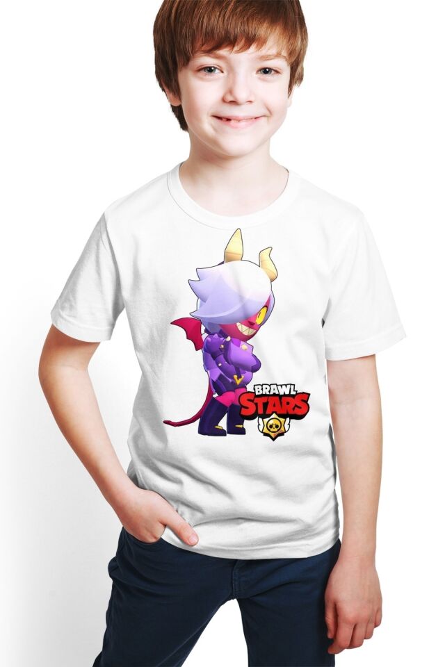 Brawl Stars - Trixie Colette - Dijital Baskılı Erkek Beyaz  T-shirt E-02