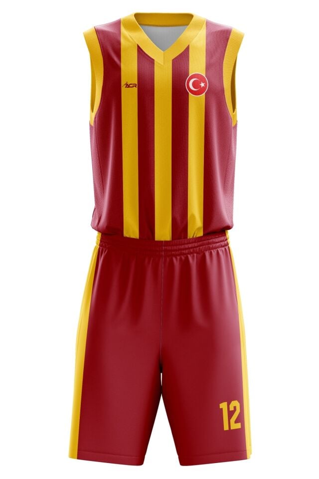 Basketbol Forması Çubuklu Model Kişiye Özel Basketbol Forması Alt Üst Takım Hediyelik Forma