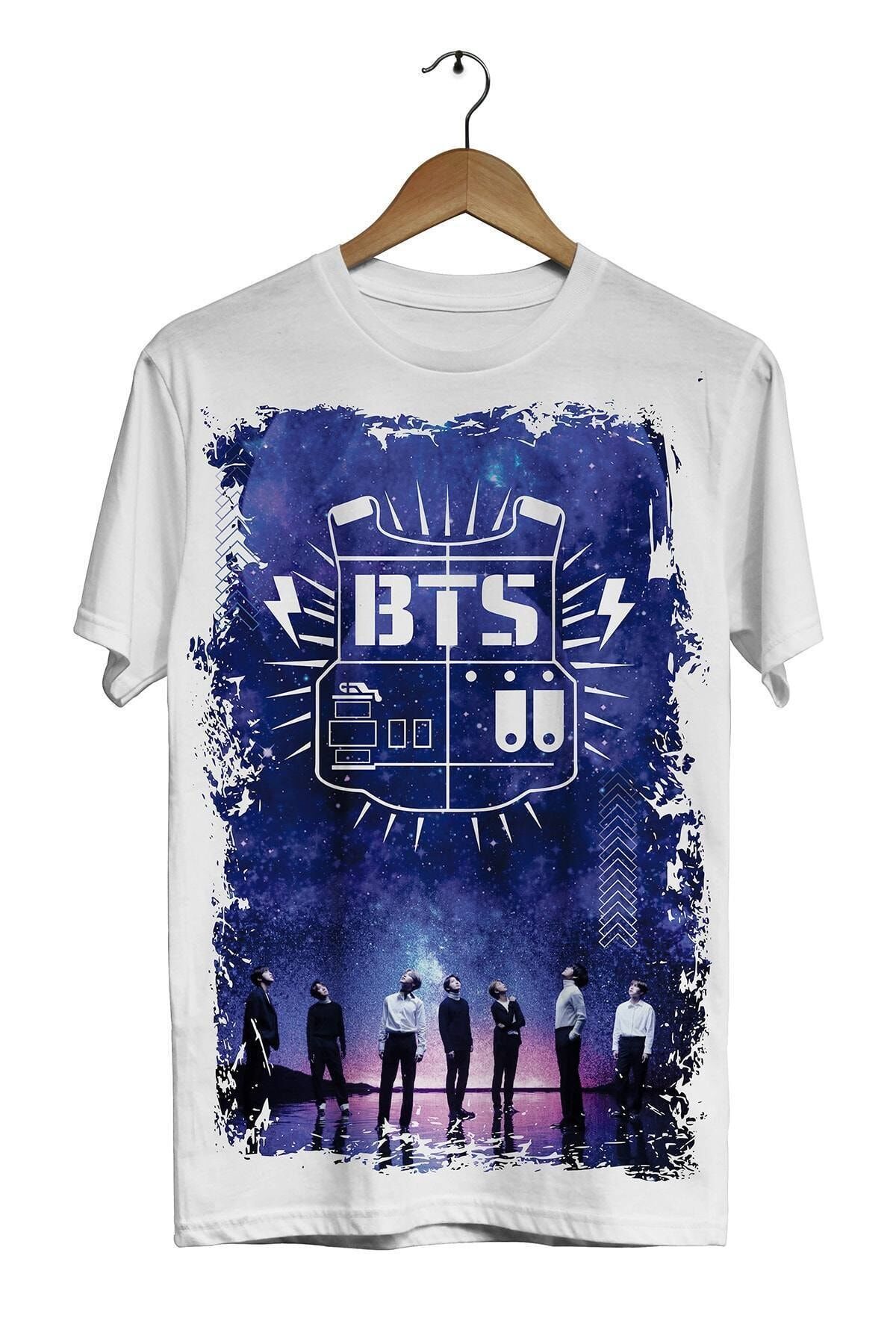 Bts Grubu -sea- Dijital Baskılı Beyaz Unisex T-shirt