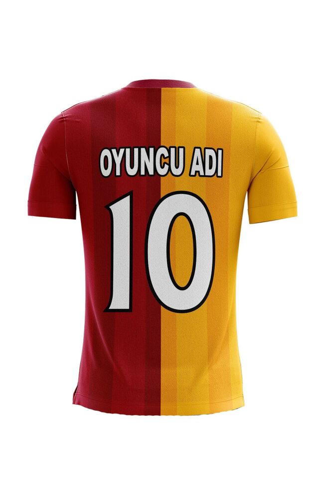 Futbol Forması Tek Üst Sarı & Kırmızı Model - Kişiye Özel Isim Ve Numara Yazılabilir, Dijital Baskı