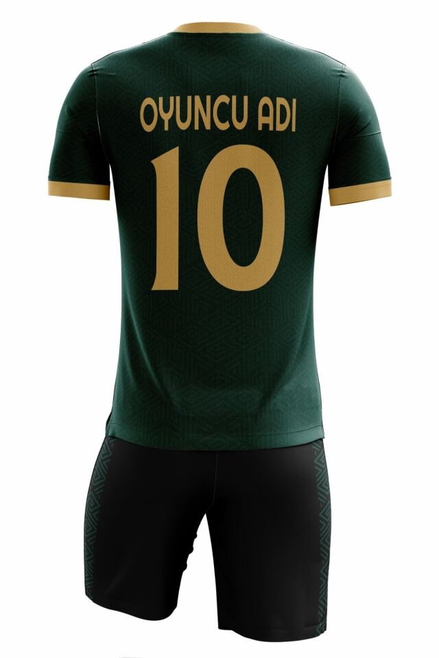 Futbol Forması Zümrüt Model - Kişiye Özel Isim Ve Numara Yazılabilir Dijital Baskı Tasarım