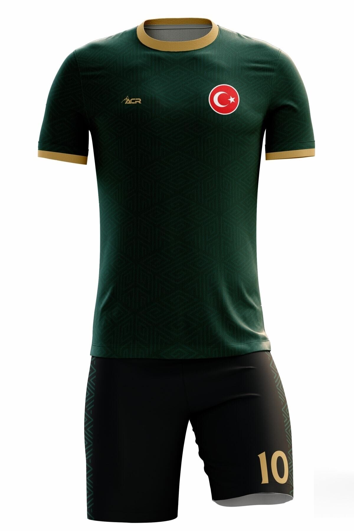 Futbol Forması Zümrüt Model - Kişiye Özel Isim Ve Numara Yazılabilir Dijital Baskı Tasarım