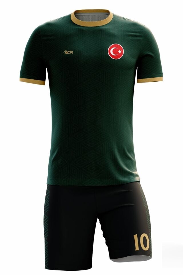Futbol Forması Zümrüt Model - Kişiye Özel Isim Ve Numara Yazılabilir Dijital Baskı Tasarım
