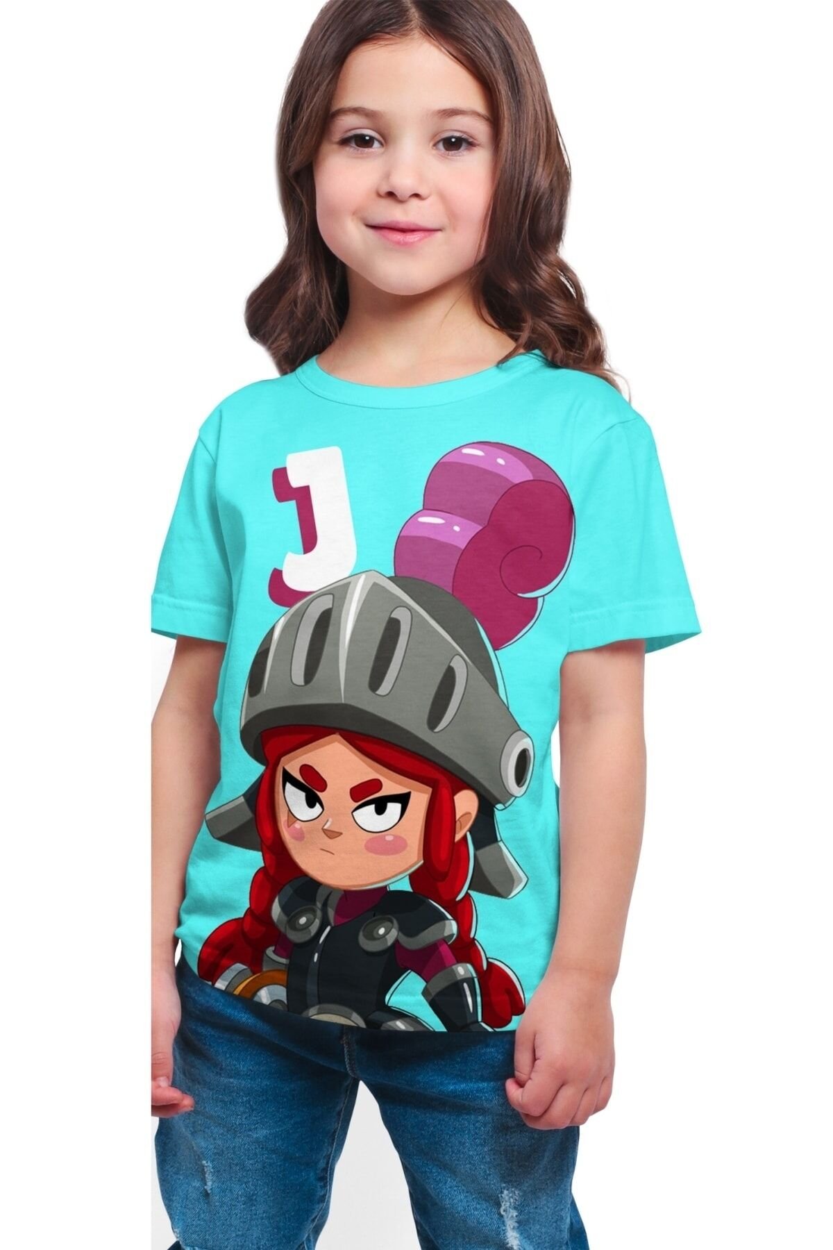 Kız Çocuk Mavi Brawl Stars Tshirt