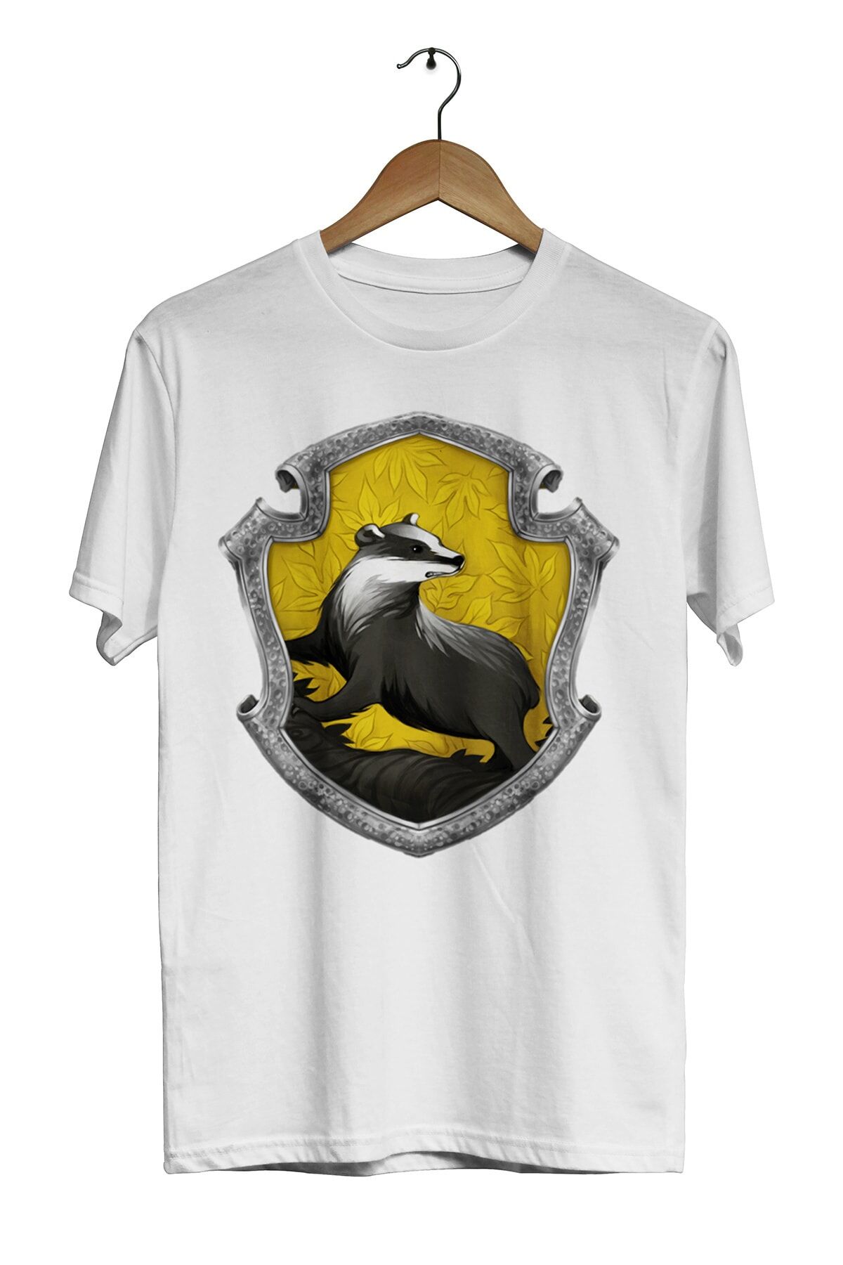 Unisex Harry Potter Hufflepuff Binası Baskılı Tişört