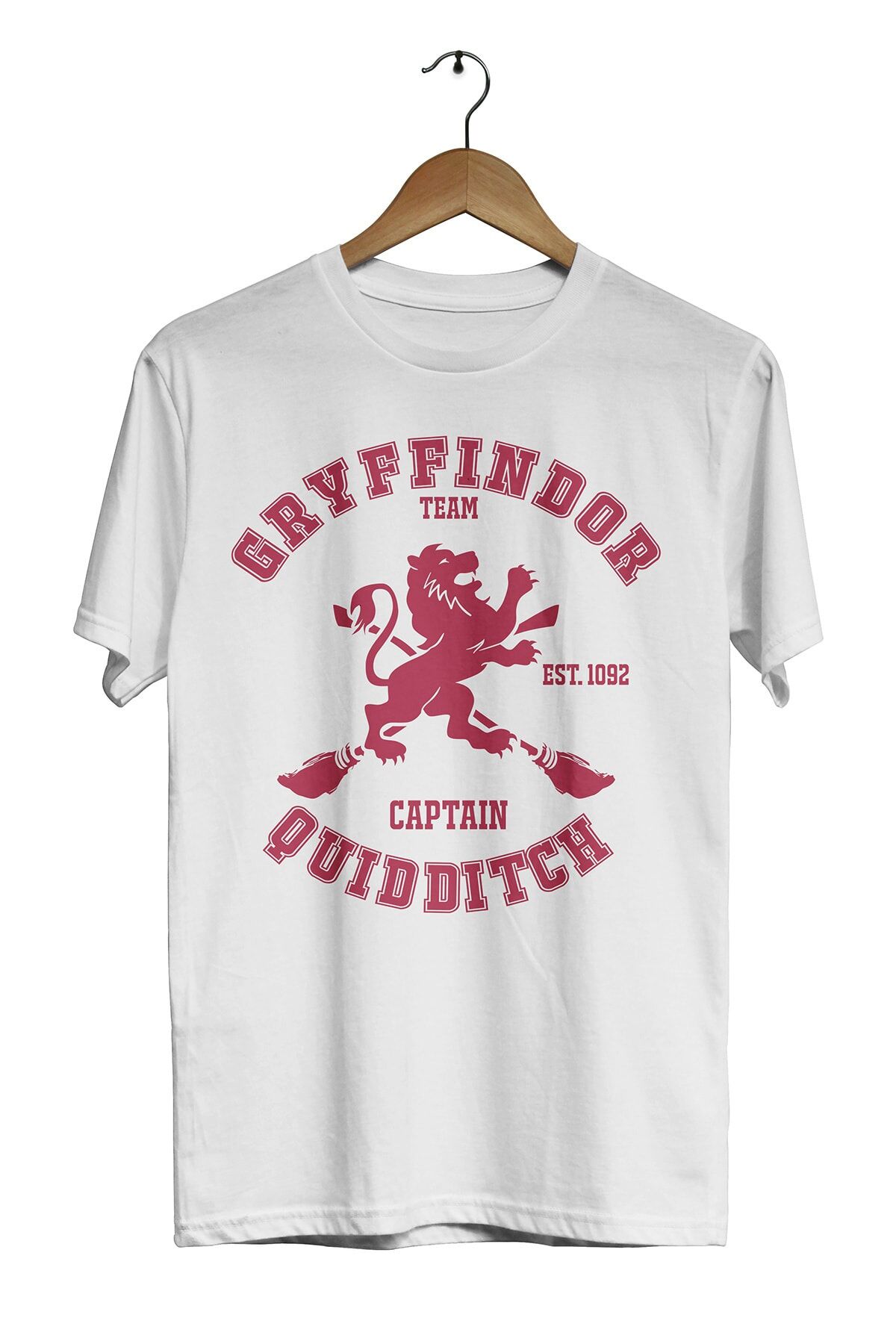 Unisex Çocuk Beyaz Harry Potter Quidditch Team Gryffindor T-shirt