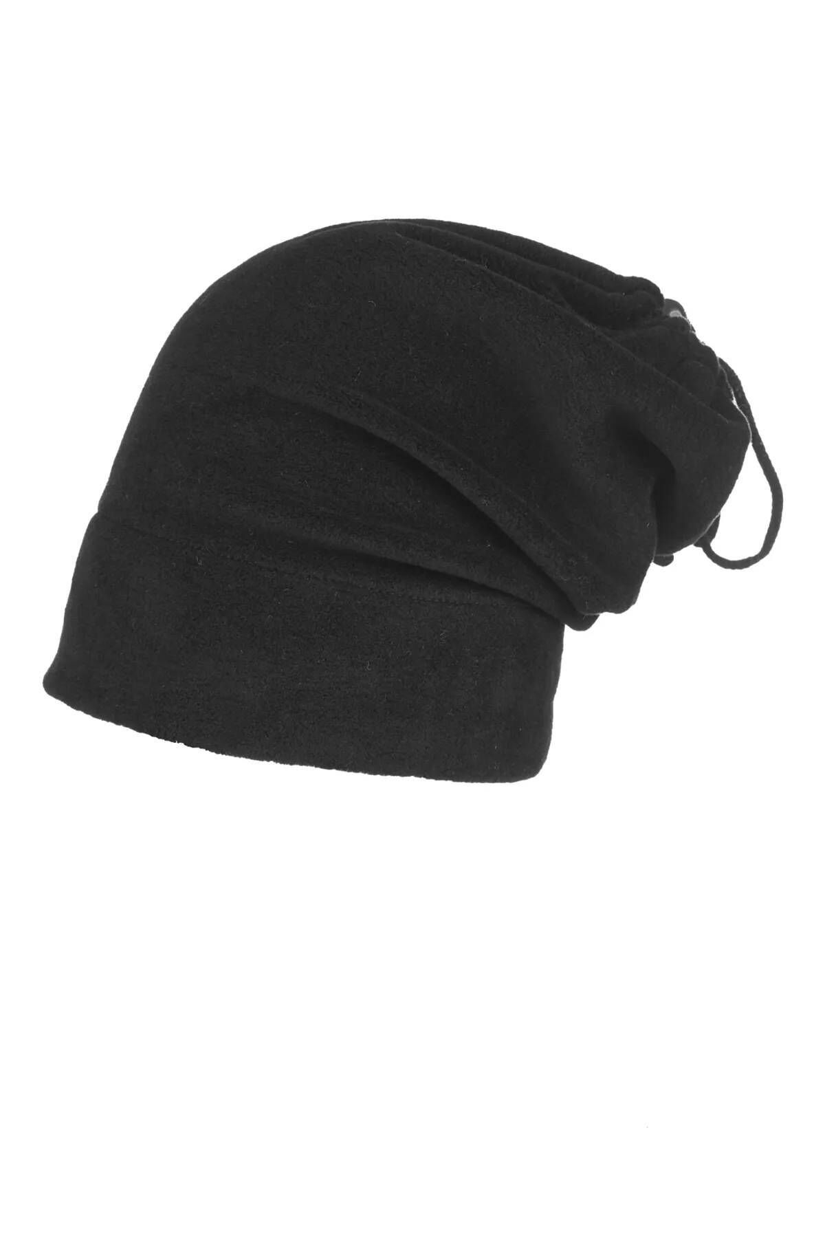 Siyah Polar Bere Ve Boyunluk - 5'li Paket | Soğuk Havalara Özel Termal Koruma