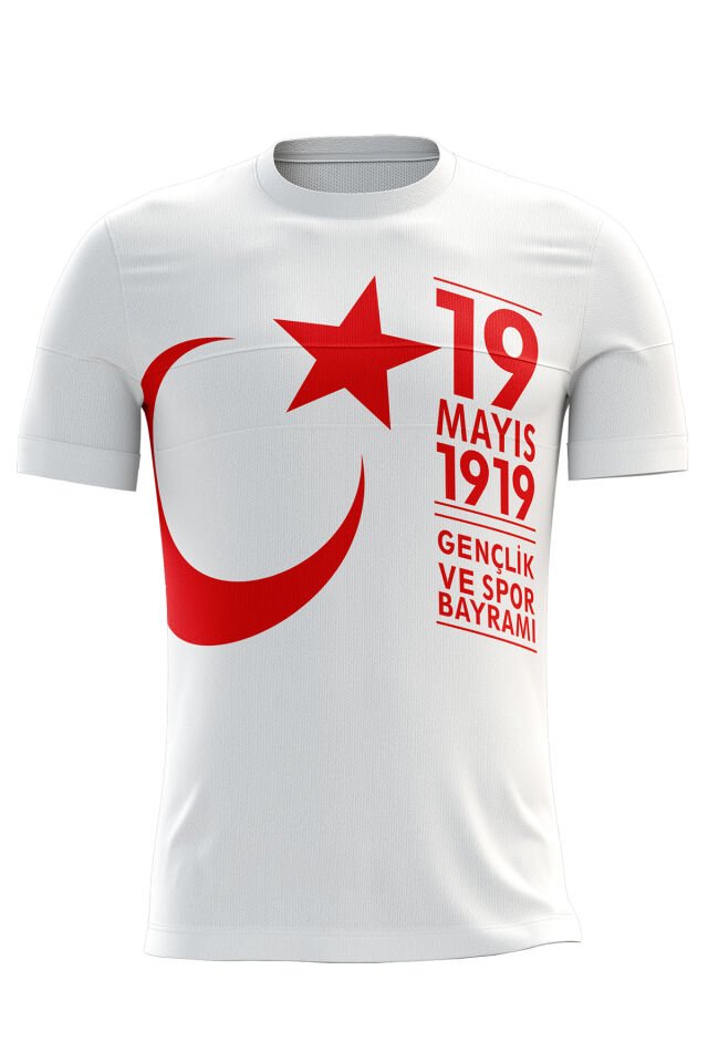 19 Mayıs Etkinlik Tişörtü, Şehir İsmi Yazdırılabilir Dijital Tişört Bayrak Baskılı