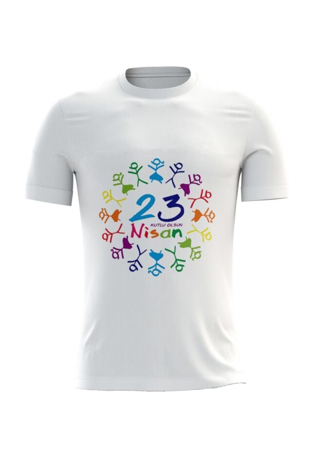 23 Nisan Çocuk Bayramı Temalı Beyaz Kappa Tişört - 01