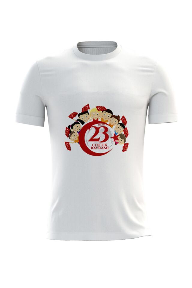 23 Nisan Çocuk Bayramı Temalı Beyaz Kappa Tişört