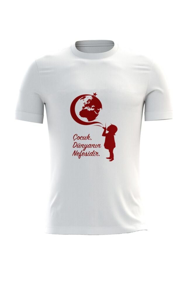 23 Nisan Çocuk Bayramı Temalı Beyaz Kappa Tişört - 05