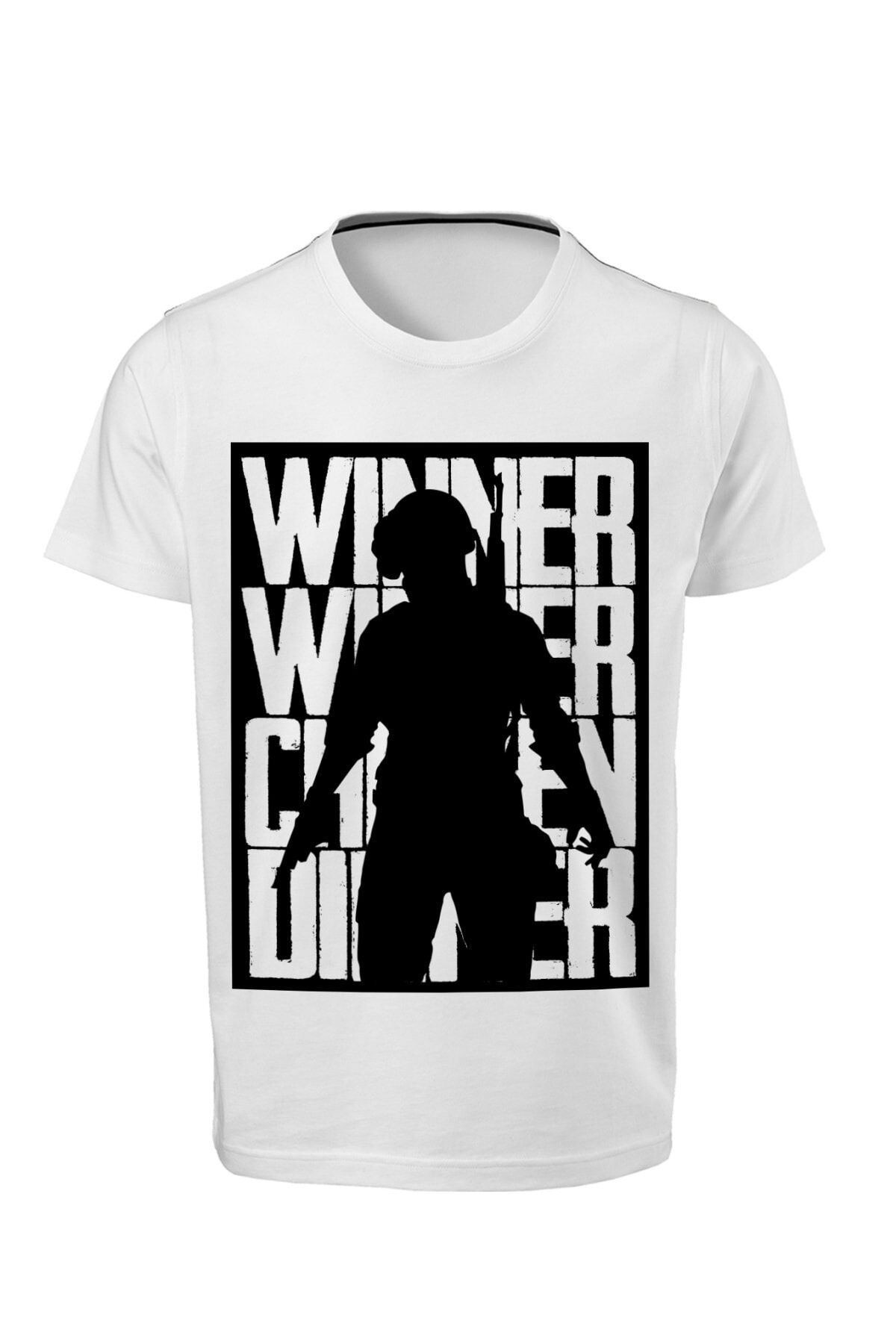 Unısex Beyaz Dijital Baskılı T-shirt E-02