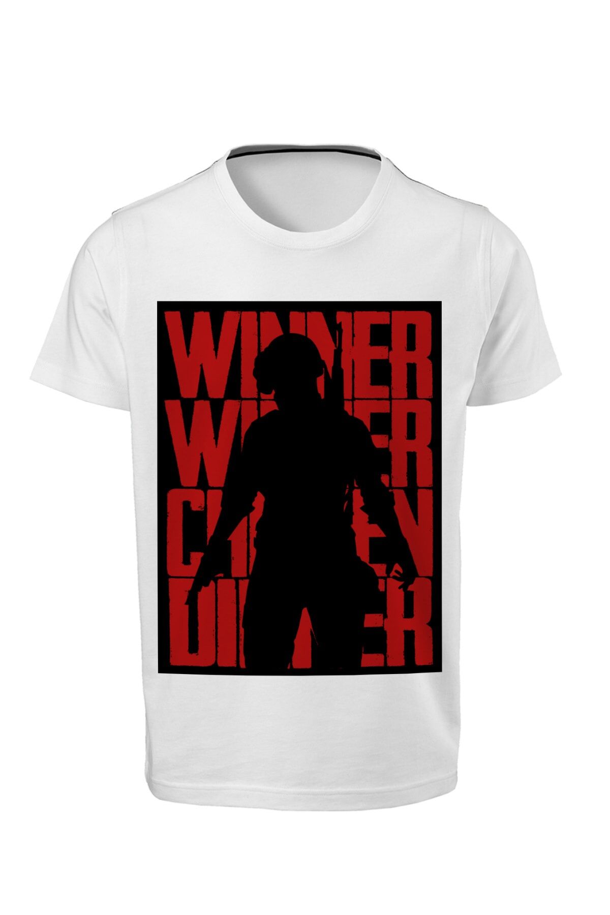 Erkek Beyaz Dijital Baskılı T-shirt K-03