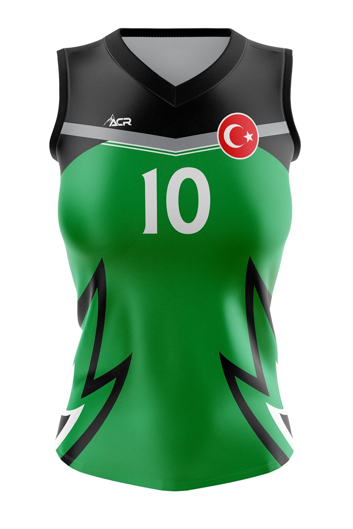 Voleybol Forması Model 715 - Kişiye Özel Isim Ve Numara Yazılabilir, Dijital Baskı Tasarım Tek Üst