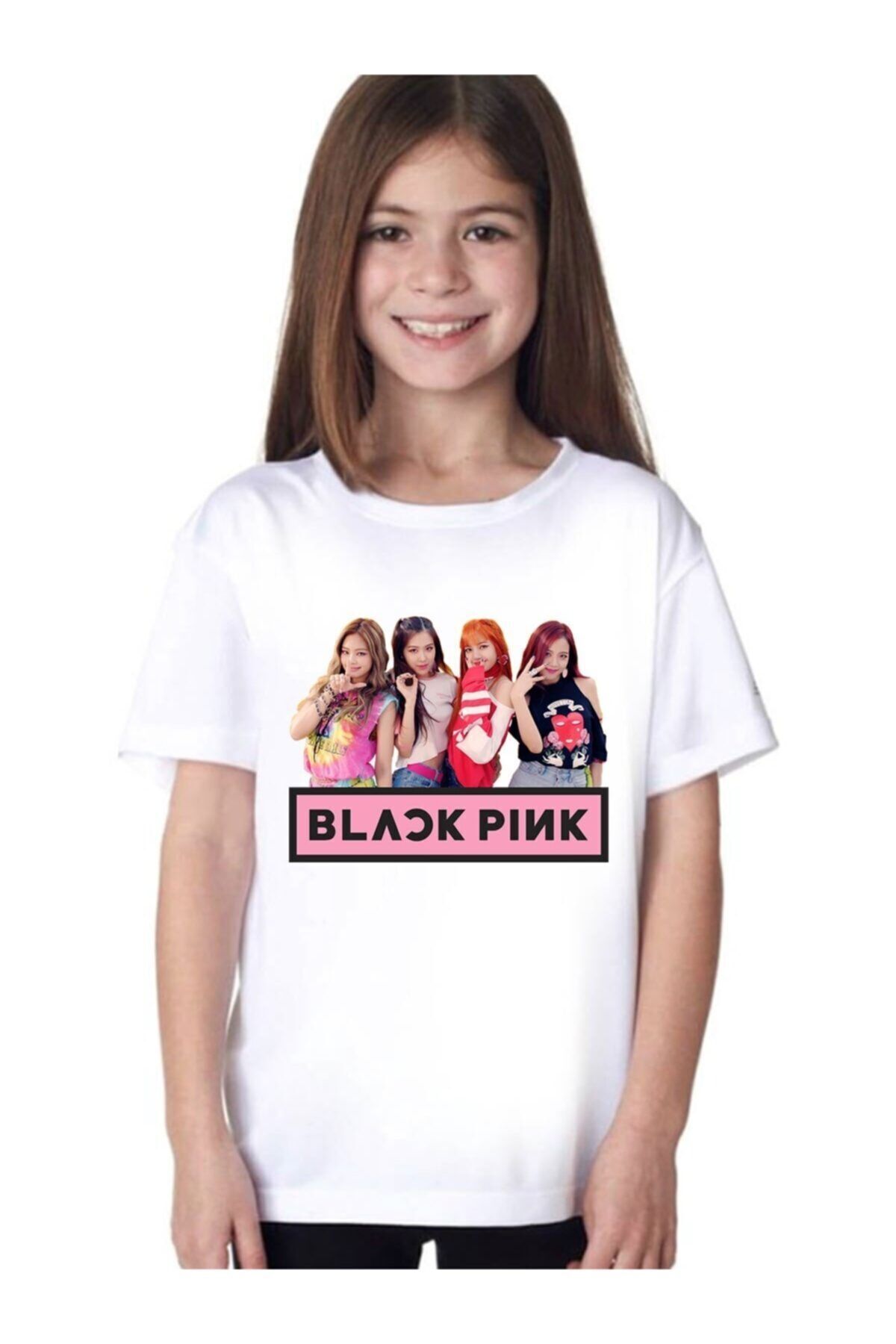 Black Pink Baskılı Çocuk Tişört D04