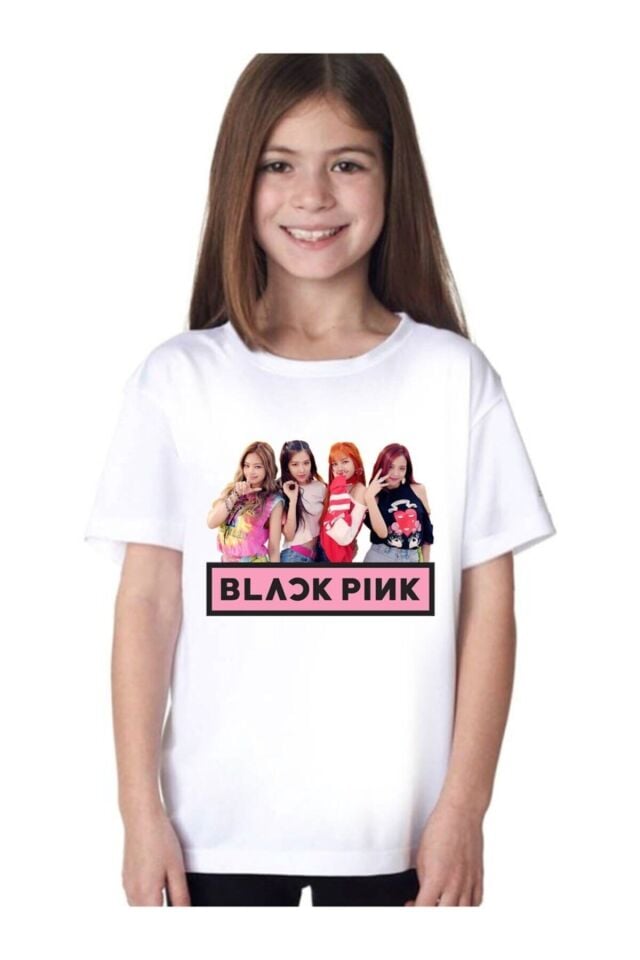 Black Pink Baskılı Çocuk Tişört D04