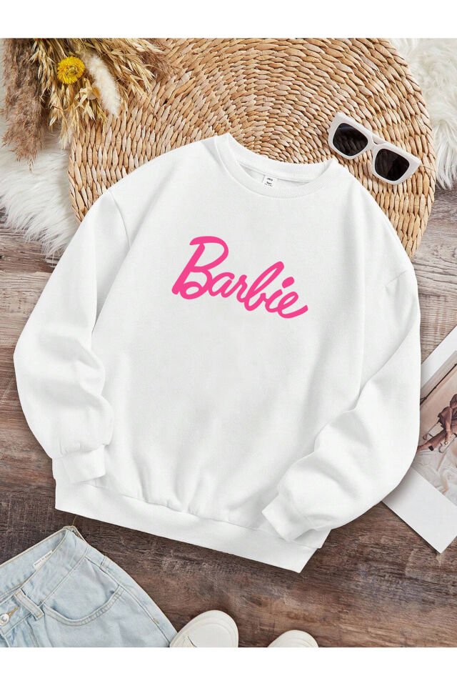 TR23 3 İplık Çocuk Barbie Baskılı Sweatshirt